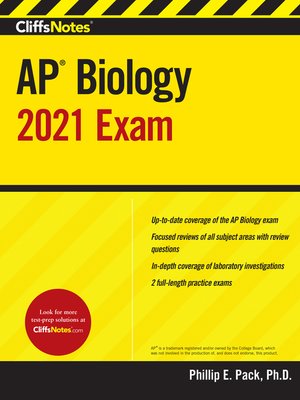 cover image of CliffsNotes AP Biology 2021 Exam